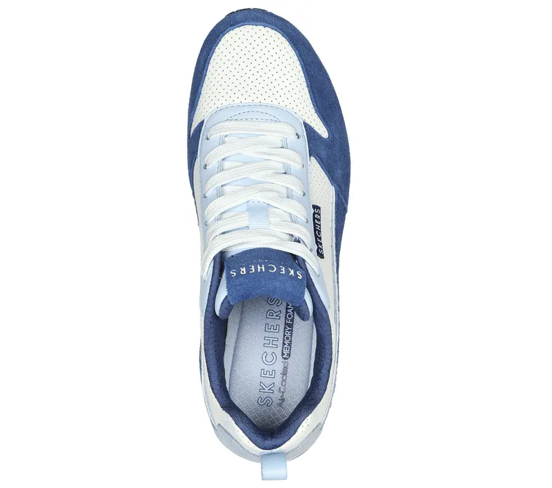 Skechers Uno – 2 Much Fun – Wit / Blauw (177105-WBL)