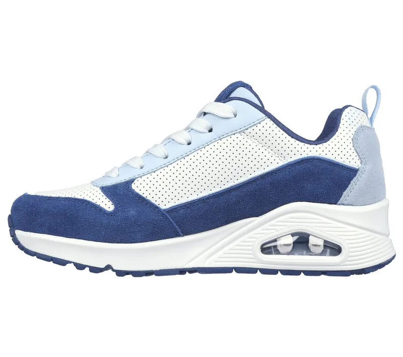 Skechers Uno – 2 Much Fun – Wit / Blauw (177105-WBL)