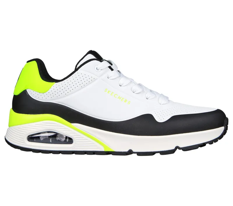 Skechers Uno – Back Lit – Wit / Limoen (232347-WLM)