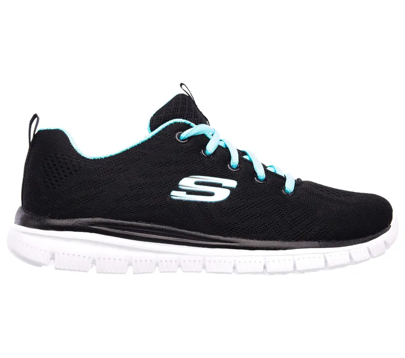 Skechers Graceful – Get Connected – Zwart / Turkoois (12615-BKTQ)
