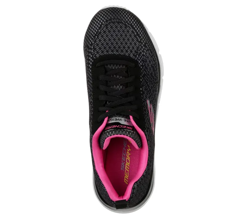 Skechers Fashion Fit – Bold Boundaries – Zwart / Heet Roze (12719-BKHP)