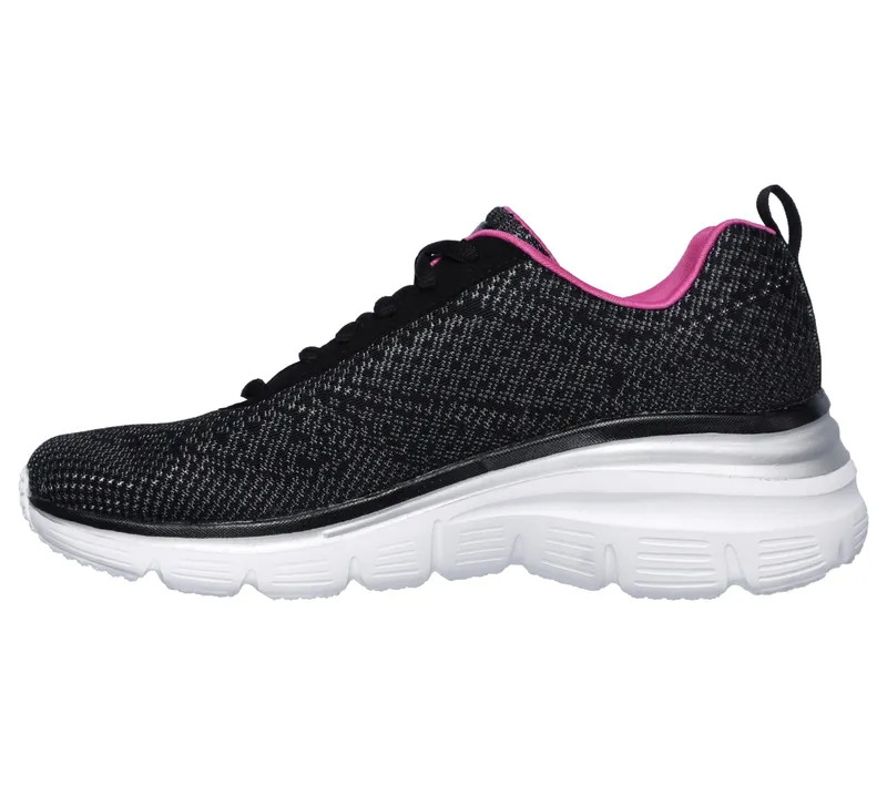 Skechers Fashion Fit – Bold Boundaries – Zwart / Heet Roze (12719-BKHP)