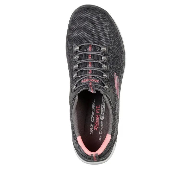 Skechers Relaxed Fit: Empire D’Lux – Spotted – Houtskool / Koraal (12825-CCCL)