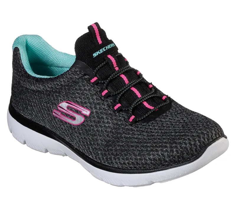 Skechers Summits – Striding – Blk / Blu / Pnk (12986-BBLP)