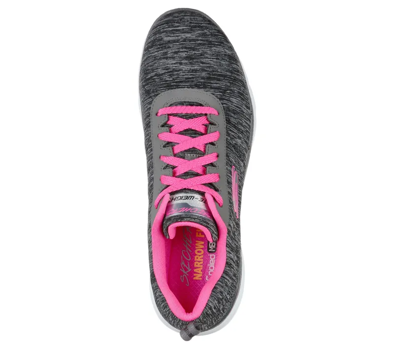 Skechers Flex Appeal 3.0 – Insiders – Zwart / Heet Roze (13067-BKHP)
