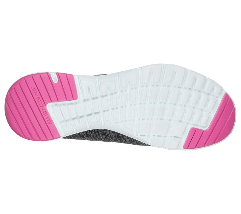 Skechers Flex Appeal 3.0 – Insiders – Zwart / Heet Roze (13067-BKHP)