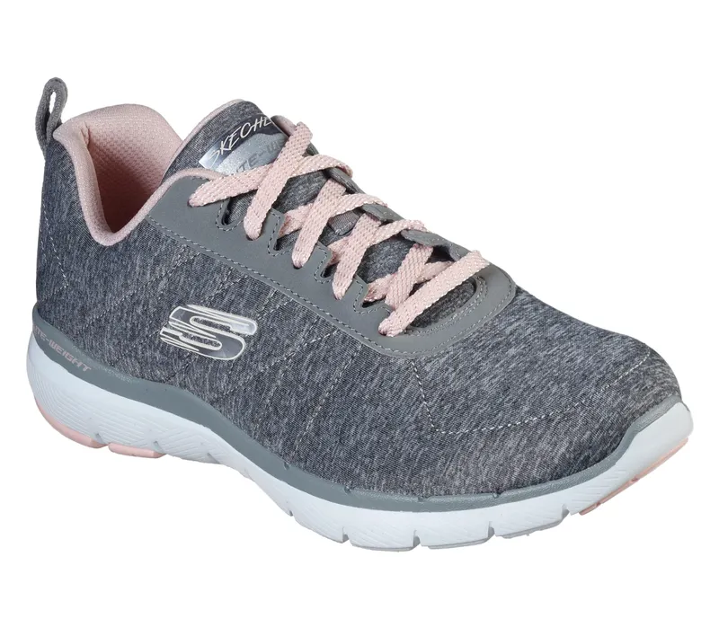 Skechers Flex Appeal 3.0 – Insiders – Grijs / Licht Roze (13067-GYLP)