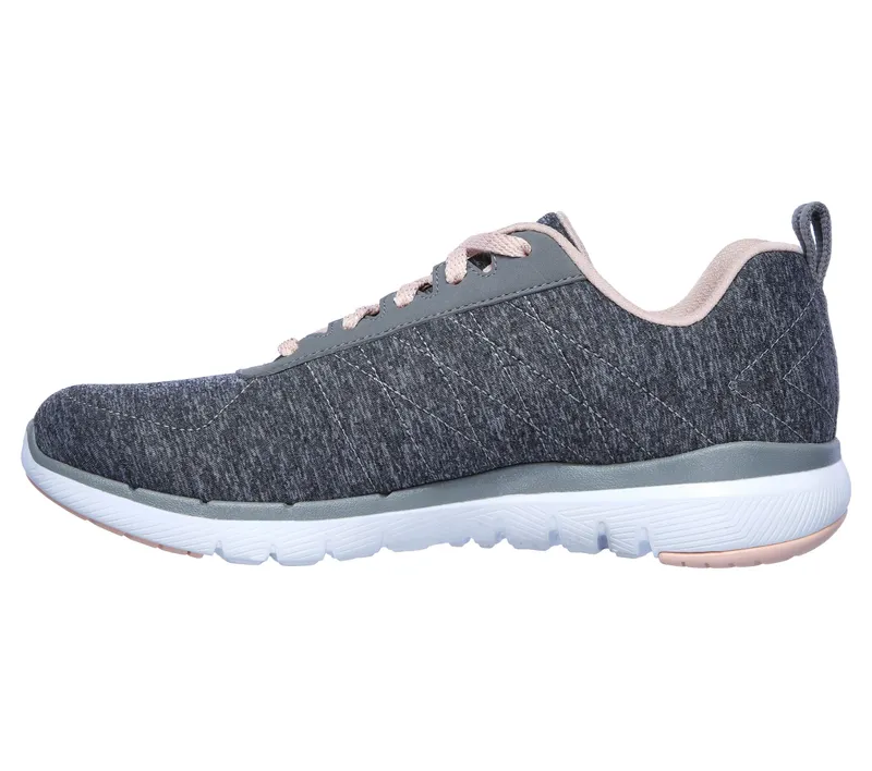 Skechers Flex Appeal 3.0 – Insiders – Grijs / Licht Roze (13067-GYLP)