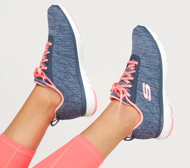 Skechers Flex Appeal 3.0 – Insiders – Marine / Koraal (13067-NVCL)