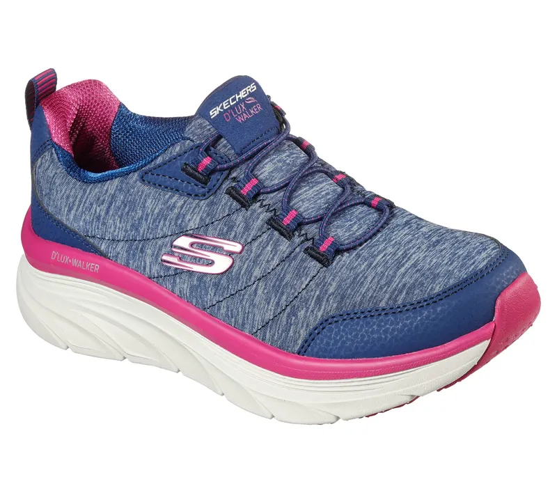 Skechers Relaxed Fit: D’Lux Walker – Cross Motion – Marine / Roze (149012-NVPK)