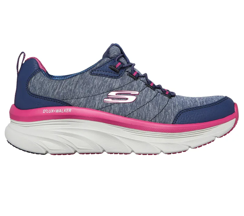 Skechers Relaxed Fit: D’Lux Walker – Cross Motion – Marine / Roze (149012-NVPK)
