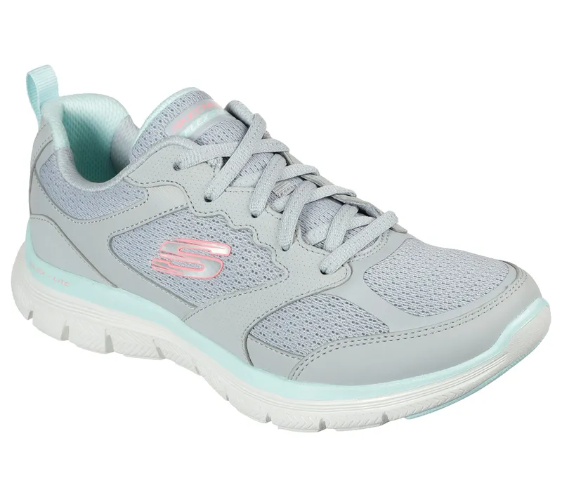 Skechers Flex Appeal 4.0 – Active Flow – Grijs / Licht Blauw (149305-GYLB)