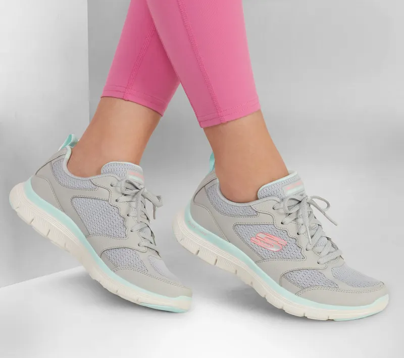Skechers Flex Appeal 4.0 – Active Flow – Grijs / Licht Blauw (149305-GYLB)