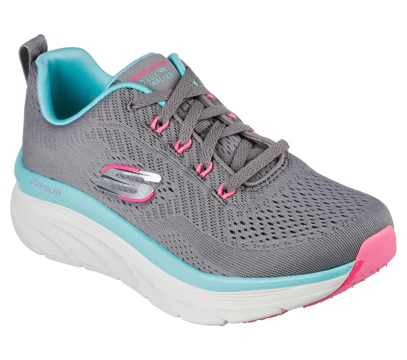 Skechers Relaxed Fit: D’Lux Walker – Fresh Finesse – Grijs / Multi (149368-GMLT)