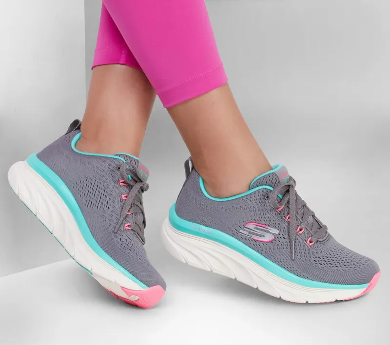 Skechers Relaxed Fit: D’Lux Walker – Fresh Finesse – Grijs / Multi (149368-GMLT)