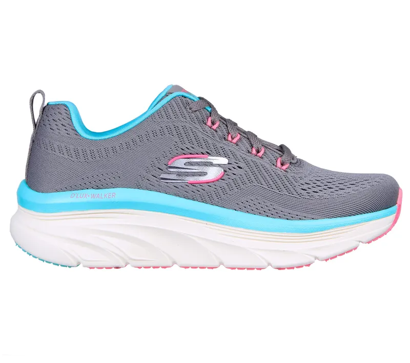Skechers Relaxed Fit: D’Lux Walker – Fresh Finesse – Grijs / Multi (149368-GMLT)