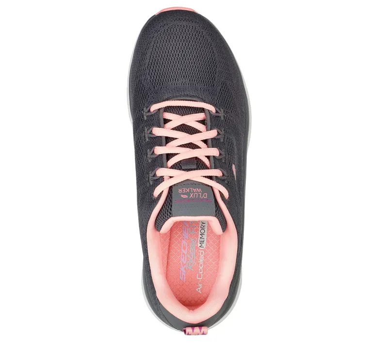Skechers Relaxed Fit: D’Lux Walker – Get Oasis – Houtskool / Koraal (149810-CCCL)