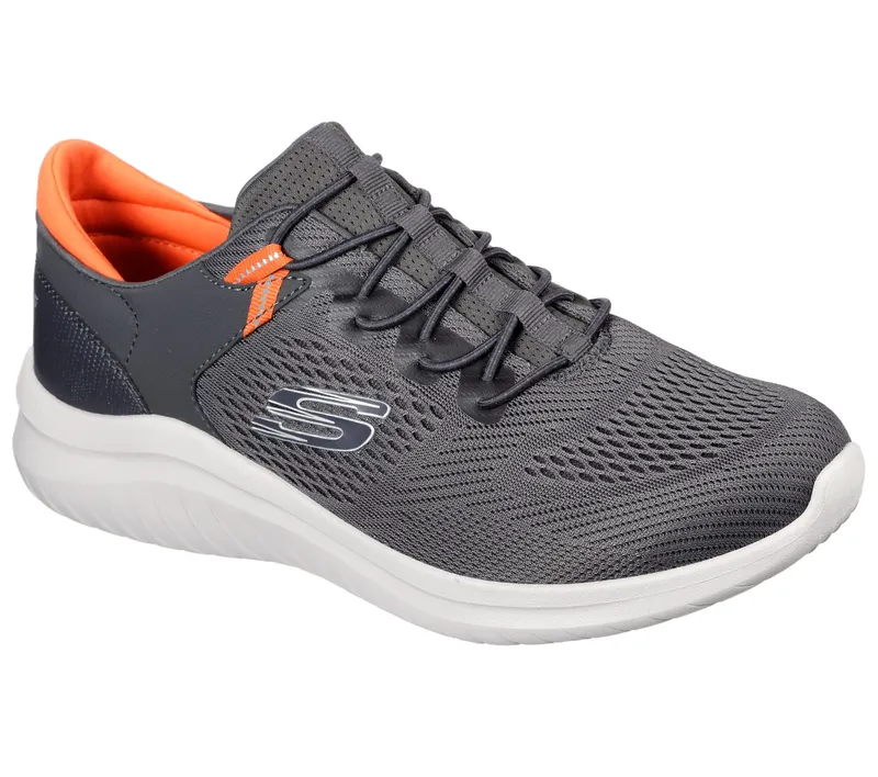 Skechers Ultra Flex 2.0 – Kerlem – Houtskool / Oranje (232108-CCOR)