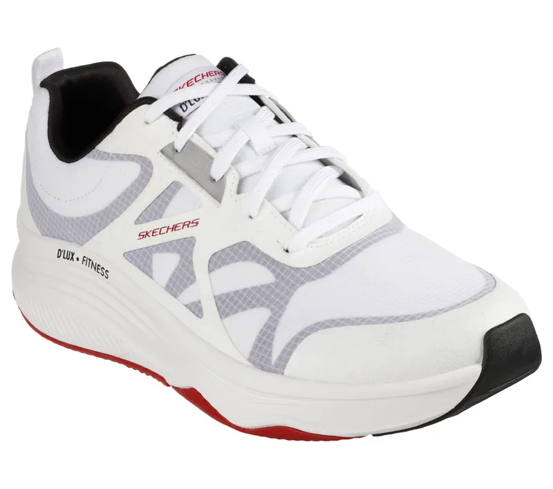 Skechers Relaxed Fit: D’Lux Fitness – Wit / Zwart / Rood (232357-WBRD)