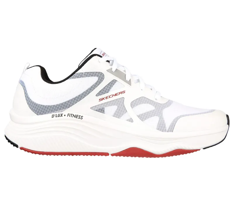 Skechers Relaxed Fit: D’Lux Fitness – Wit / Zwart / Rood (232357-WBRD)