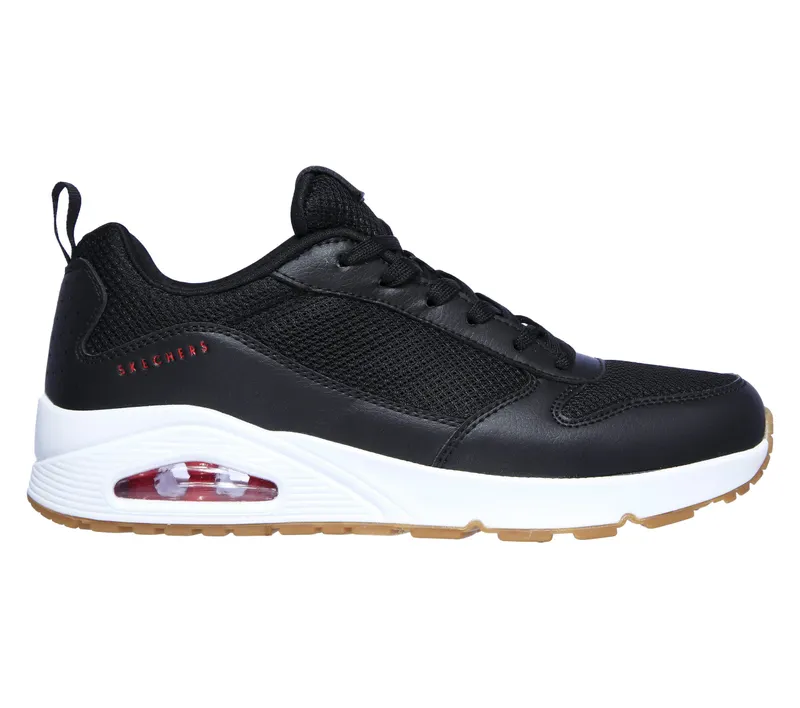 Skechers Uno – Fastime – Zwart / Rood (237016-BKRD)