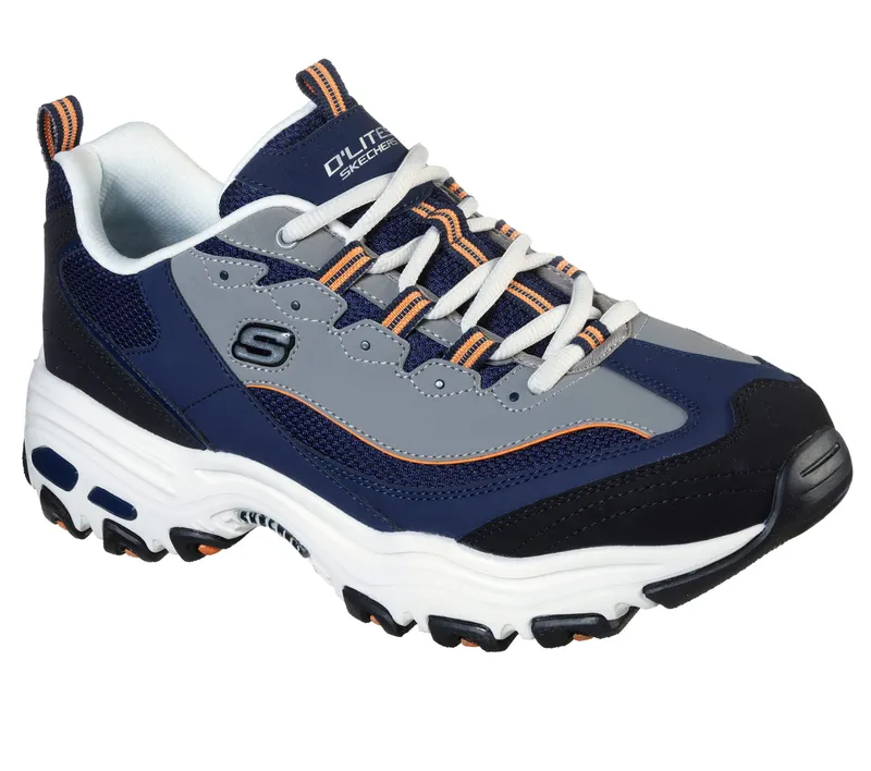 Skechers D’Lites – Endless Motion – Marine / Oranje (237069-NVOR)