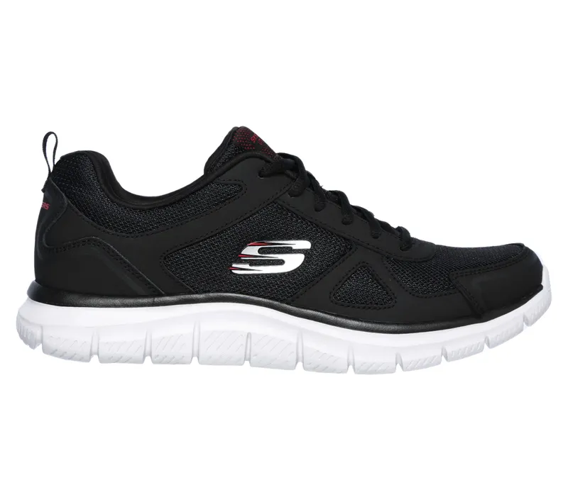 Skechers Track – Zwart / Rood (52631-BKRD)