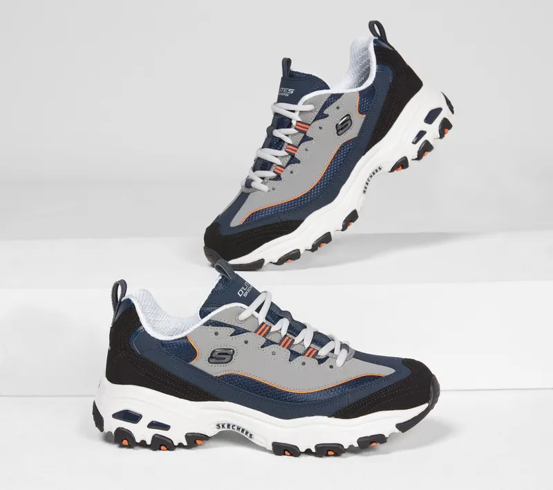 Skechers D’Lites – Marine / Oranje (52675-NVOR)