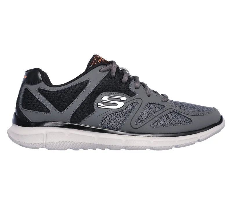 Skechers Satisfaction – Flash Point – Houtskool / Oranje (58350-CCOR)