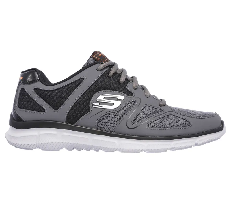 Skechers Satisfaction – Flash Point – Houtskool / Oranje (58350-CCOR)