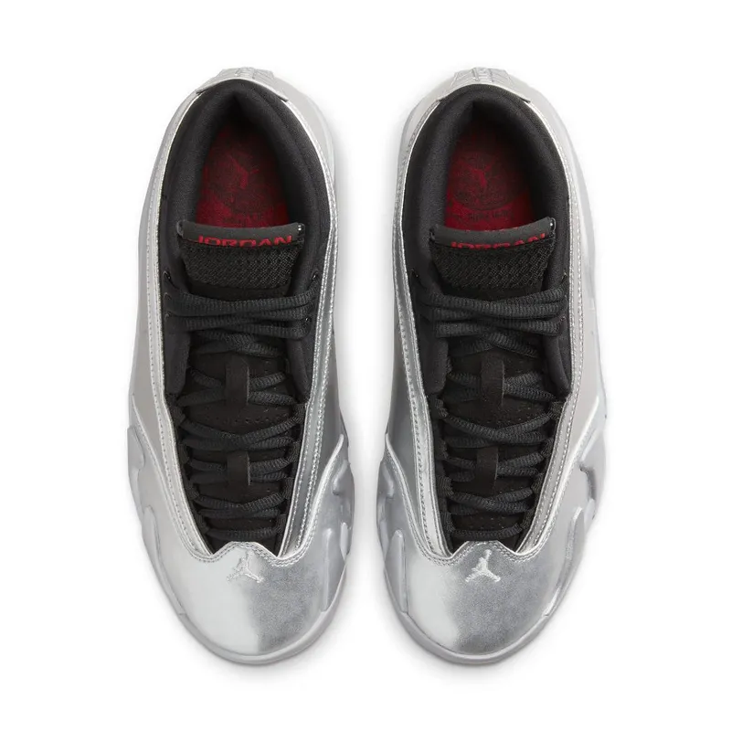 Air Jordan 14 Retro Low Metallic Silver / Wolf Grey / Black / Fire Red (DH4121-060)