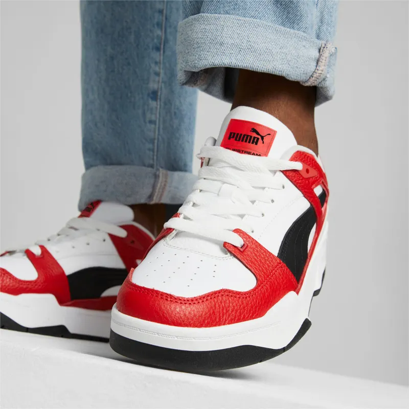 Puma Slipstream leren Wit/Zwart/Rood (387544-16)