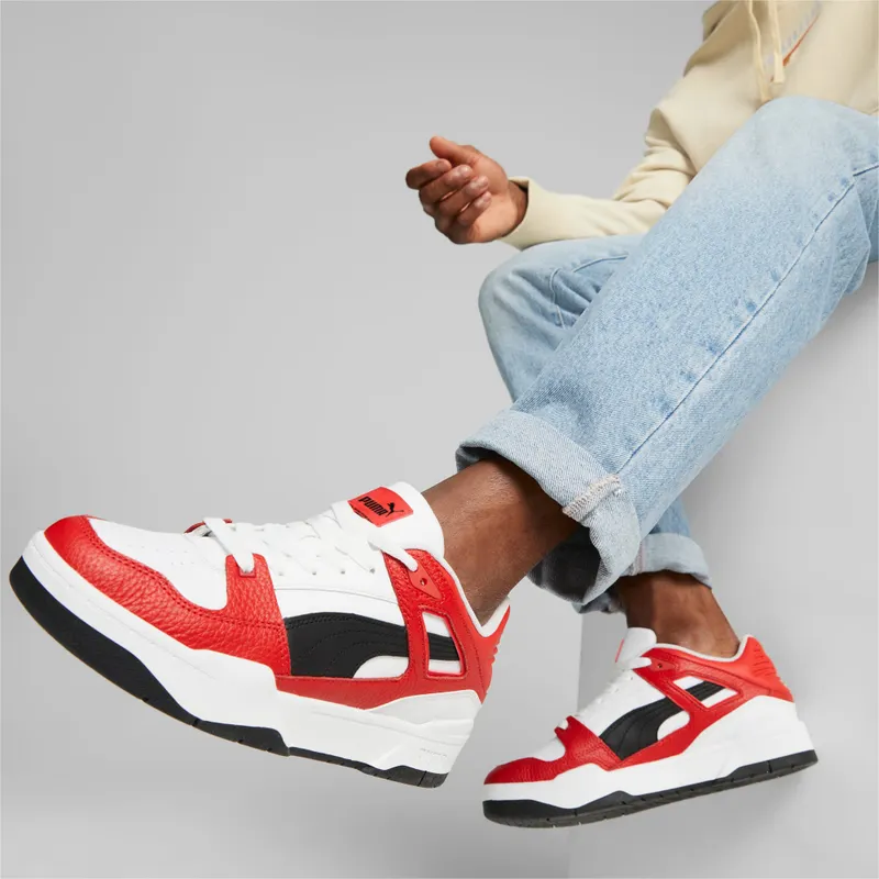 Puma Slipstream leren Wit/Zwart/Rood (387544-16)