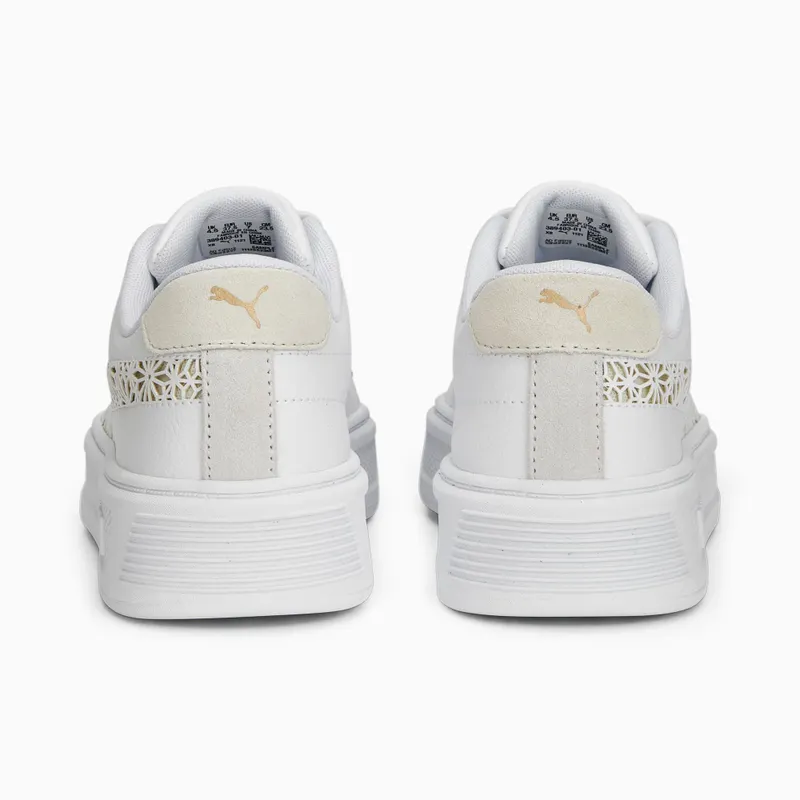 Puma Smash Platform V3 Laser Cut Goud/Wit (389403-01)