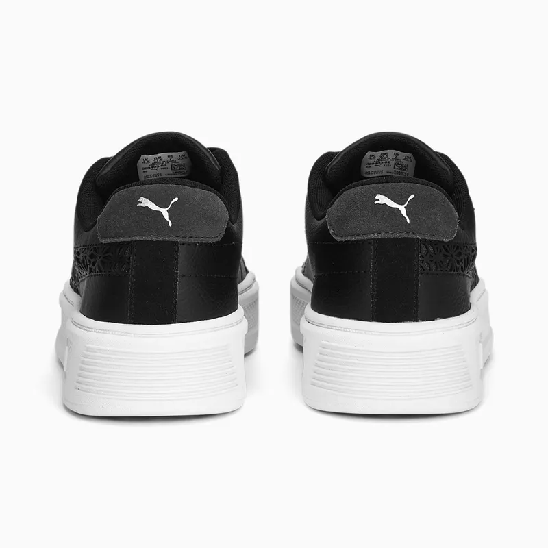 Puma Smash Platform V3 Laser Cut Zilver/Zwart/Grijs (389403-02)