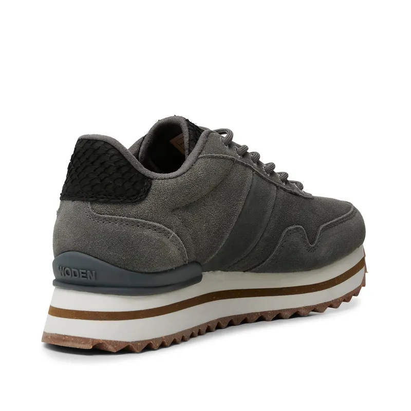 Woden Nora III Suede Plateau Dark Grey (WL1752 051)