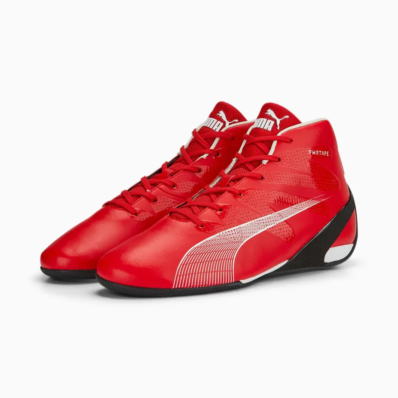 Puma Scuderia Ferrari Carbon Cat Mid rijschoenen Zwart/Rood/Wit (307545-02)