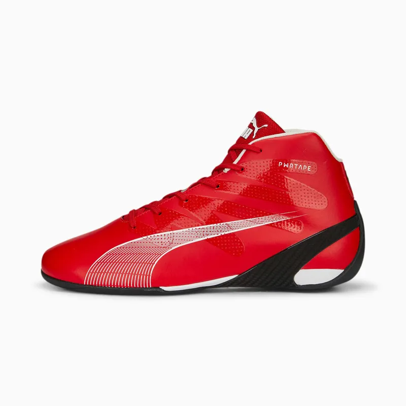 Puma Scuderia Ferrari Carbon Cat Mid rijschoenen Zwart/Rood/Wit (307545-02)
