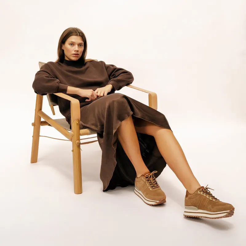 Woden Nora III Suede Plateau Latte (WL1752 069)