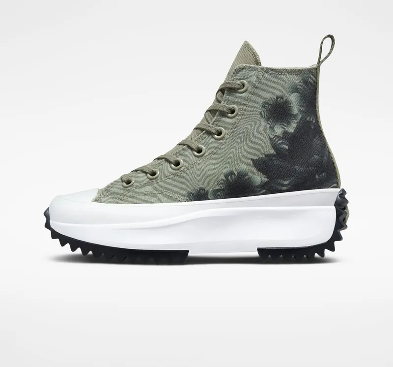 Converse Run Star Hike Platform Desert Floral Light Field Surplus/zwart