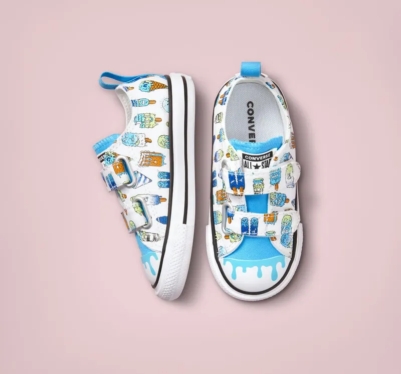 Converse Chuck Taylor All Star Easy-On Frozen Treats Wit/baltic Blue/lime Rave