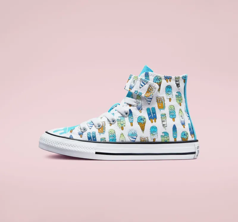 Converse Chuck Taylor All Star Easy-On Frozen Treats Wit/baltic Blue/lime Rave