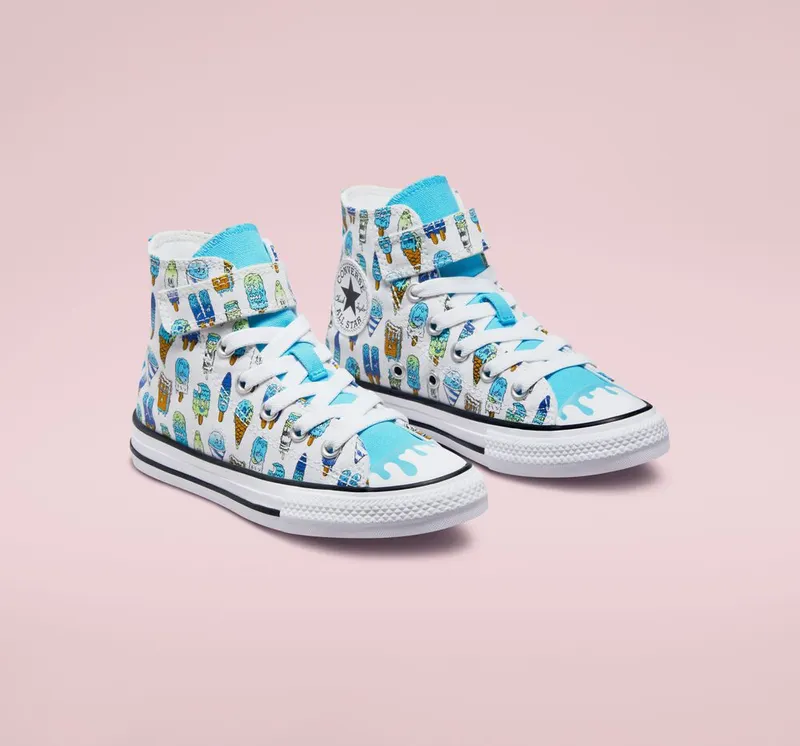 Converse Chuck Taylor All Star Easy-On Frozen Treats Wit/baltic Blue/lime Rave