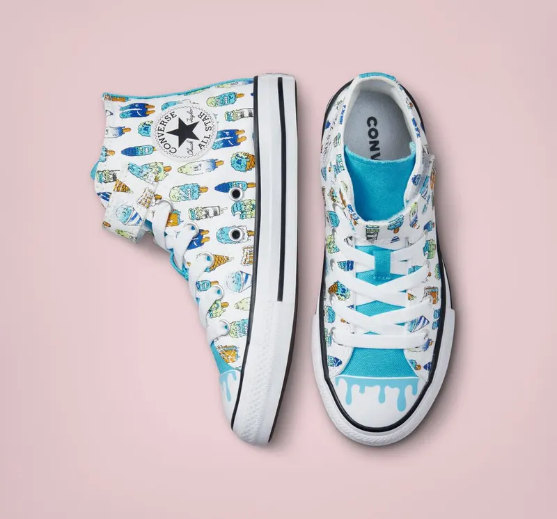 Converse Chuck Taylor All Star Easy-On Frozen Treats Wit/baltic Blue/lime Rave