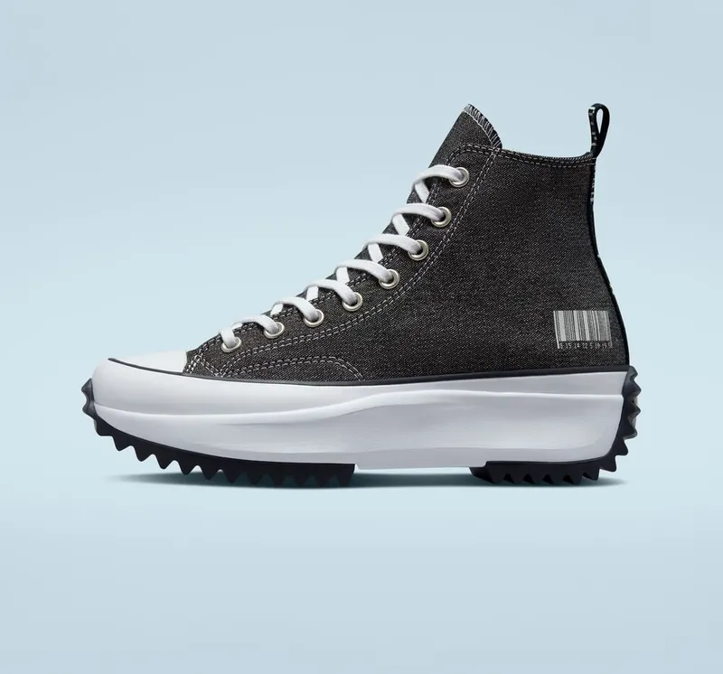 Converse Run Star Hike Platform Translucent Barcode Zwart/wit/zwart