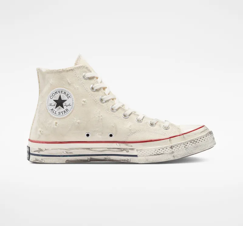 Converse Chuck 70 Brushed Canvas Parchment Well Worn