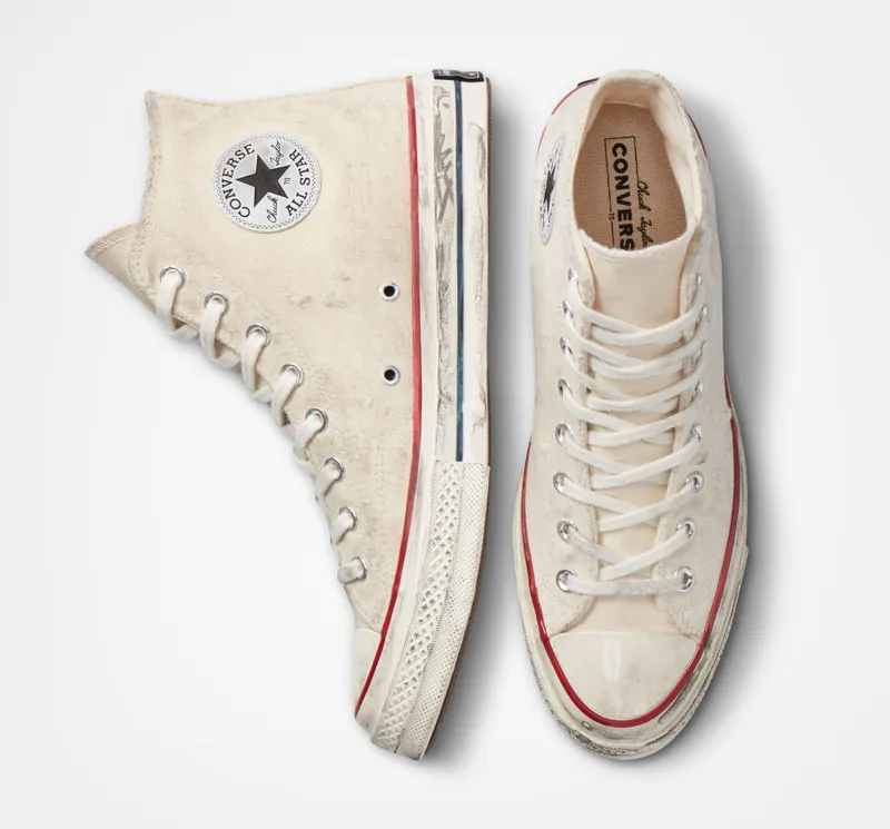 Converse Chuck 70 Brushed Canvas Parchment Well Worn