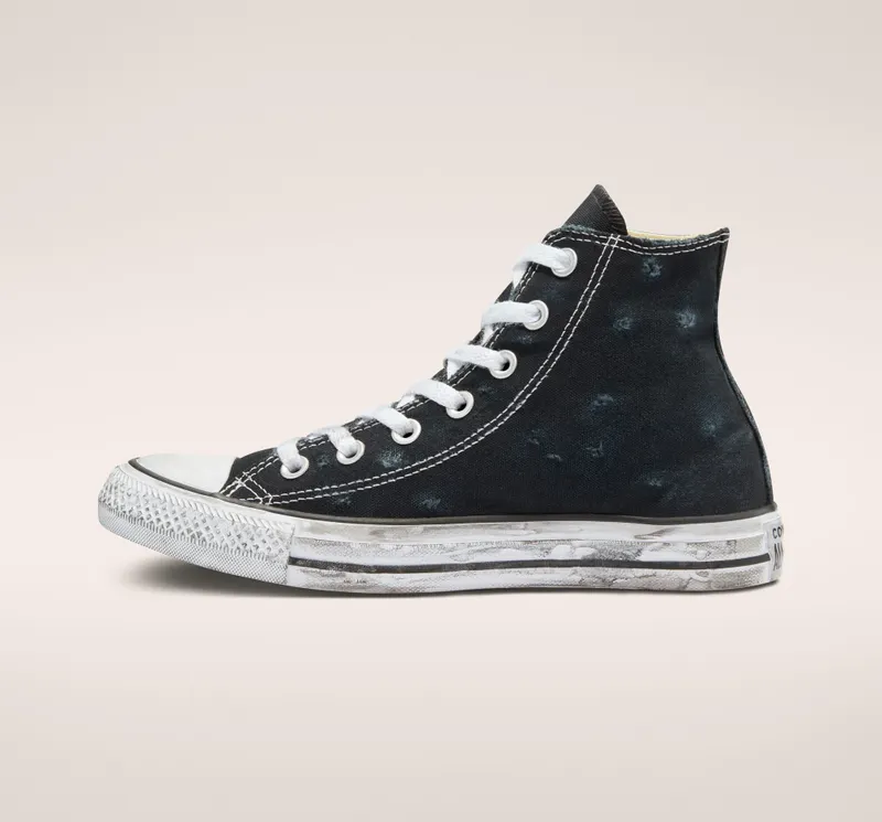 Converse Chuck Taylor All Star Brushed Canvas Black Well Worn