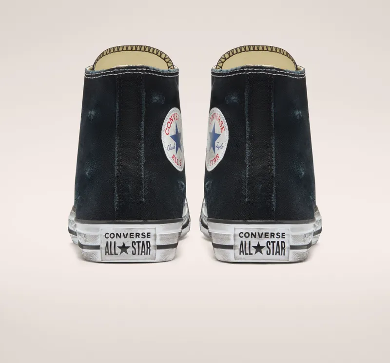Converse Chuck Taylor All Star Brushed Canvas Black Well Worn