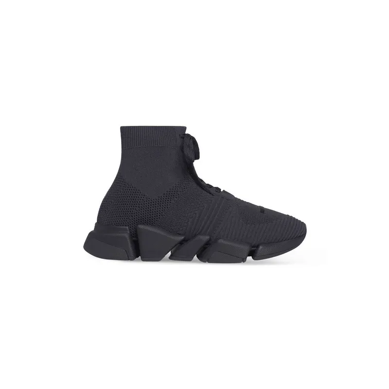 Balenciaga Speed 2.0 Lace-up Recycled Knit Trainers Anthracite (617258W2DB12390)